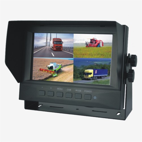 7-inch IP69K Waterproof Back-up Quad LCD Monitor