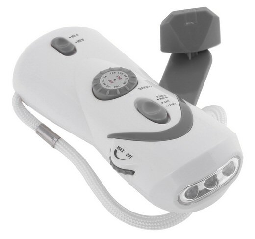 Crank Dynamo Flashlight with AM/FM Radio and Mobilephone Charger